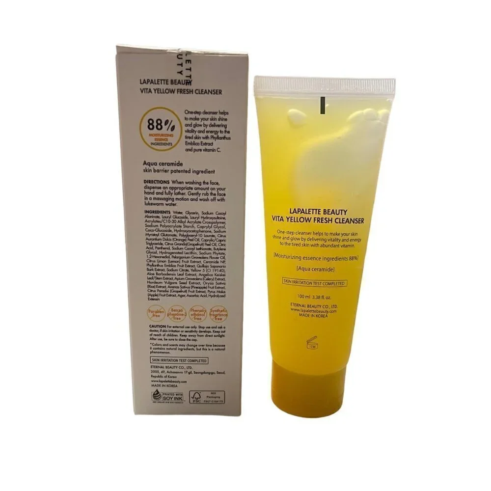 Lapalette Beauty BNIB Vitamin C Skin Detox Vita Yellow Fresh Cleanser